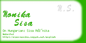 monika sisa business card